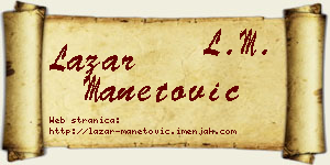 Lazar Manetović vizit kartica